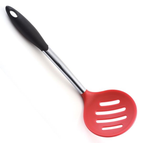NORPRO GRIP-EZ Series 1353 Cooking Skimmer, Silicone Skimmer, Stainless Steel Handle, 13-1/2 in OAL - 1