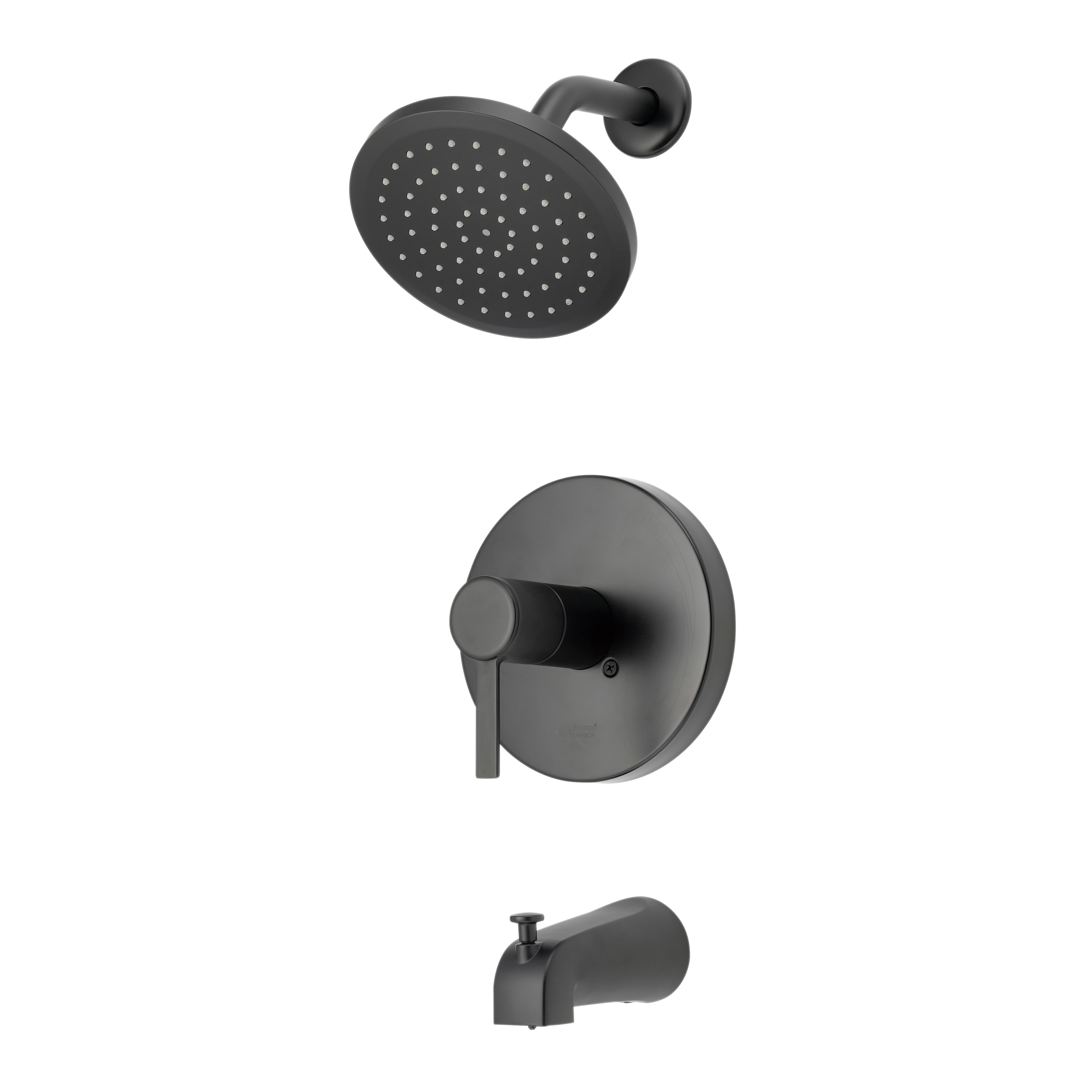 Boston Harbor F1A1F507BL Faucet, 1.75 gpm Showerhead, 1 Spray Settings, Zinc Tub Spout, 1-Handle, Matte