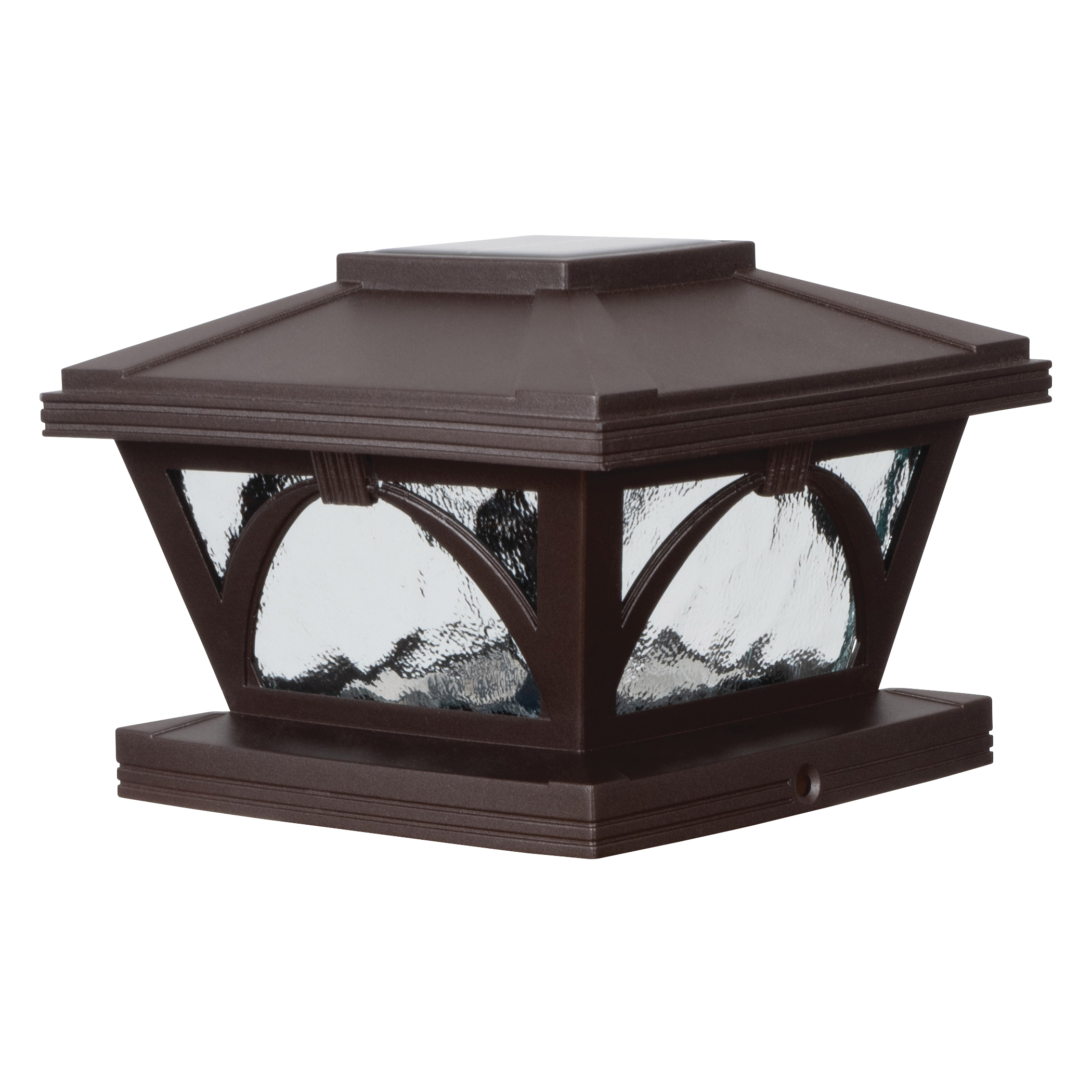 26088 Solar Fence Post Cap, Glass/Plastic, Bronze