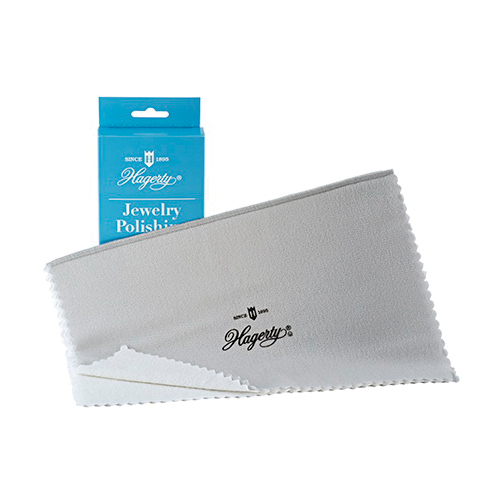 Hagerty 15700 Jewelry Polishing Cloth, 12 in L, 15 in W, Cotton, Gray/White