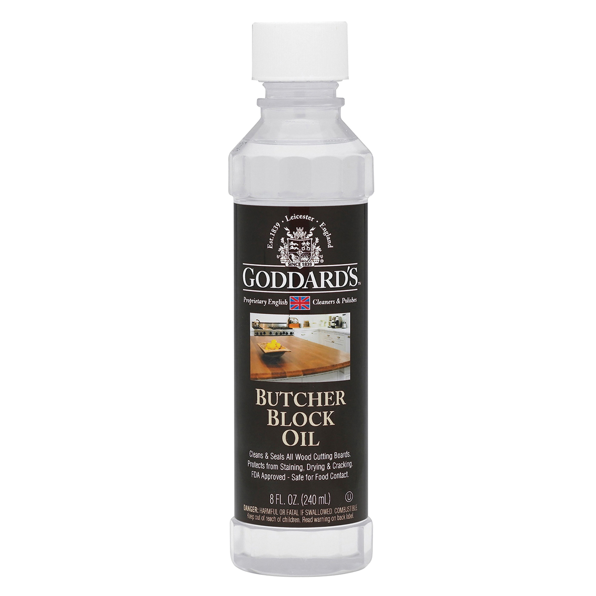 Goddard's 707322 Butcher Block Oil, Clear, Liquid, 8 oz