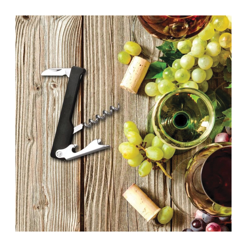 Fante's Uncle Damiano's Series 26RT Corkscrew, ABS Plastic/Steel, Nickel-Plated