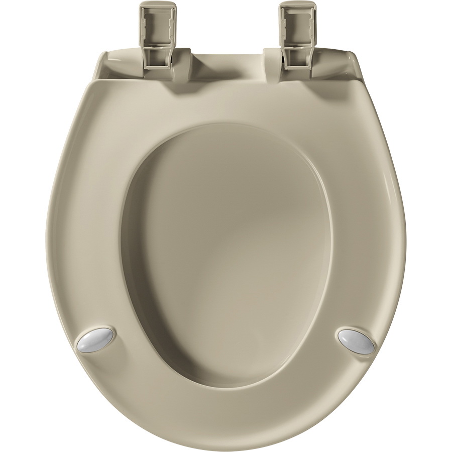 Affinity Toilet Seat, Mayfair, Round, Plastic, Bone, Soft-Close Hinge - 3