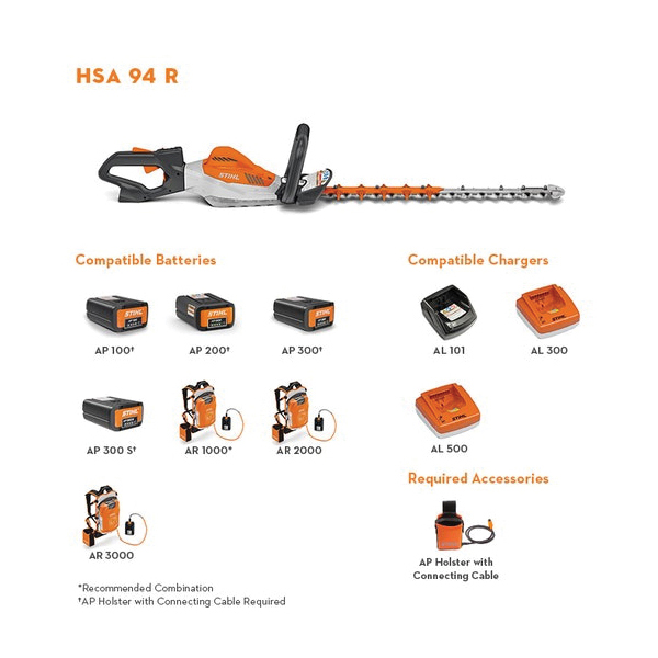 Stihl 4869 011 3505 US Hedge Trimmer, Tool Only, 36 V, 24 in L Blade, Ergonomic Handle - 5