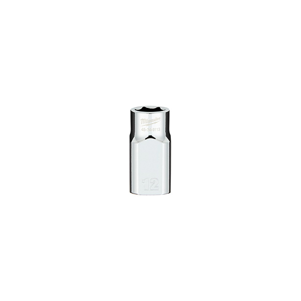 45-34-9113 Socket, 12 mm Socket, 1/2 in Drive, 6-Point, Chrome Vanadium Steel, Chrome