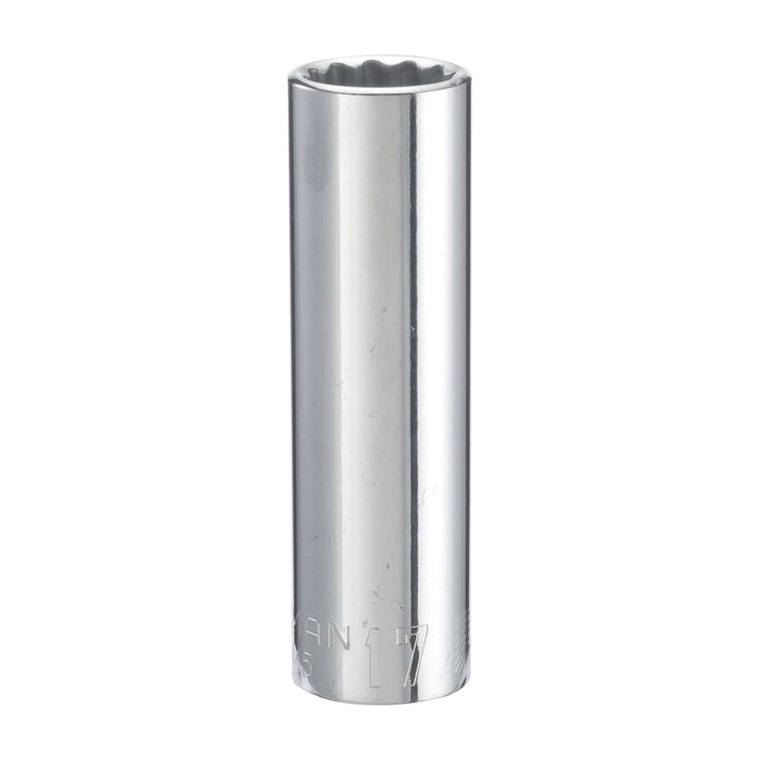 CMMT44445 Socket, 17 mm Socket, Deep Socket, 83 in OAL, 1/2 in Drive, 12-Point, Chrome