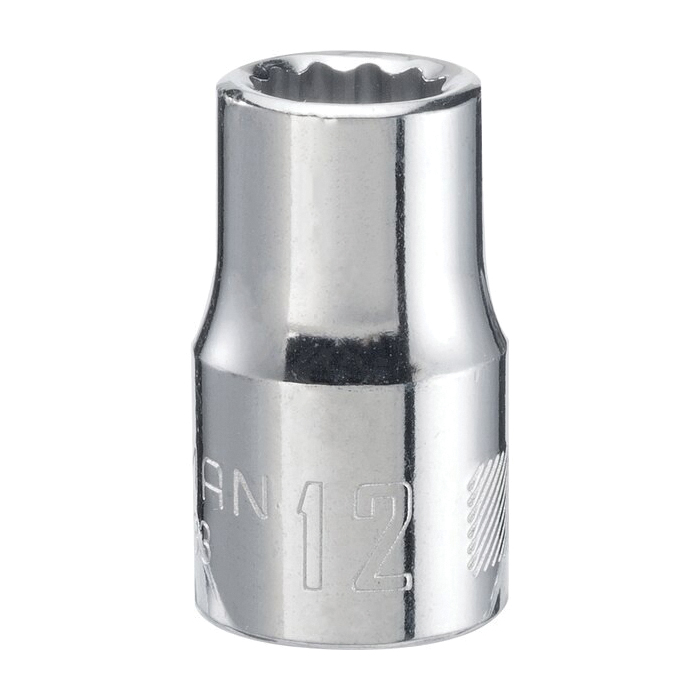 CMMT44233 Socket, 12 mm Socket, 1/2 in Drive, 12-Point, Chrome