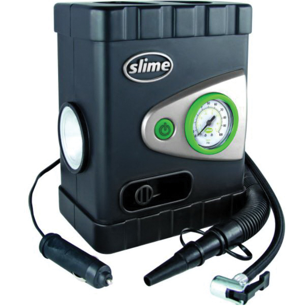 Slime 40034 Deluxe All Purpose Tire Inflator, 12 V, 0 to 100 psi Pressure, Dial Gauge