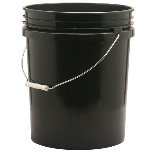 005G01BK120 Pail, 5 gal, Plastic, Black