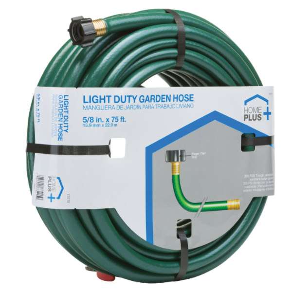 Garden Hose, Home Plus, 75 ft L, Female, Vinyl, Green, 200psi - 4