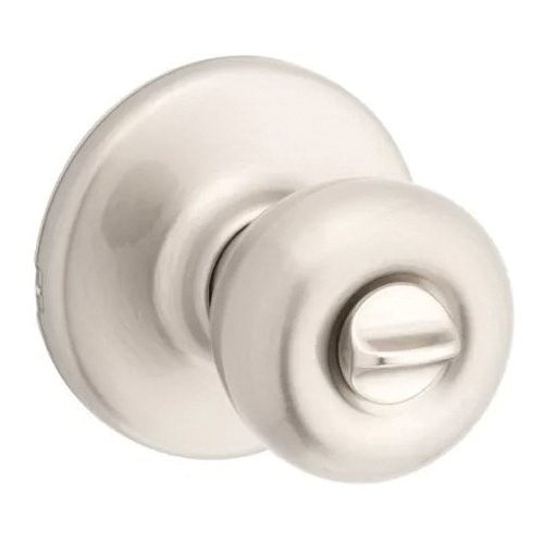 Tylo Privacy Knob Lockset, Kwikset, Steel, Satin Nickel - 1