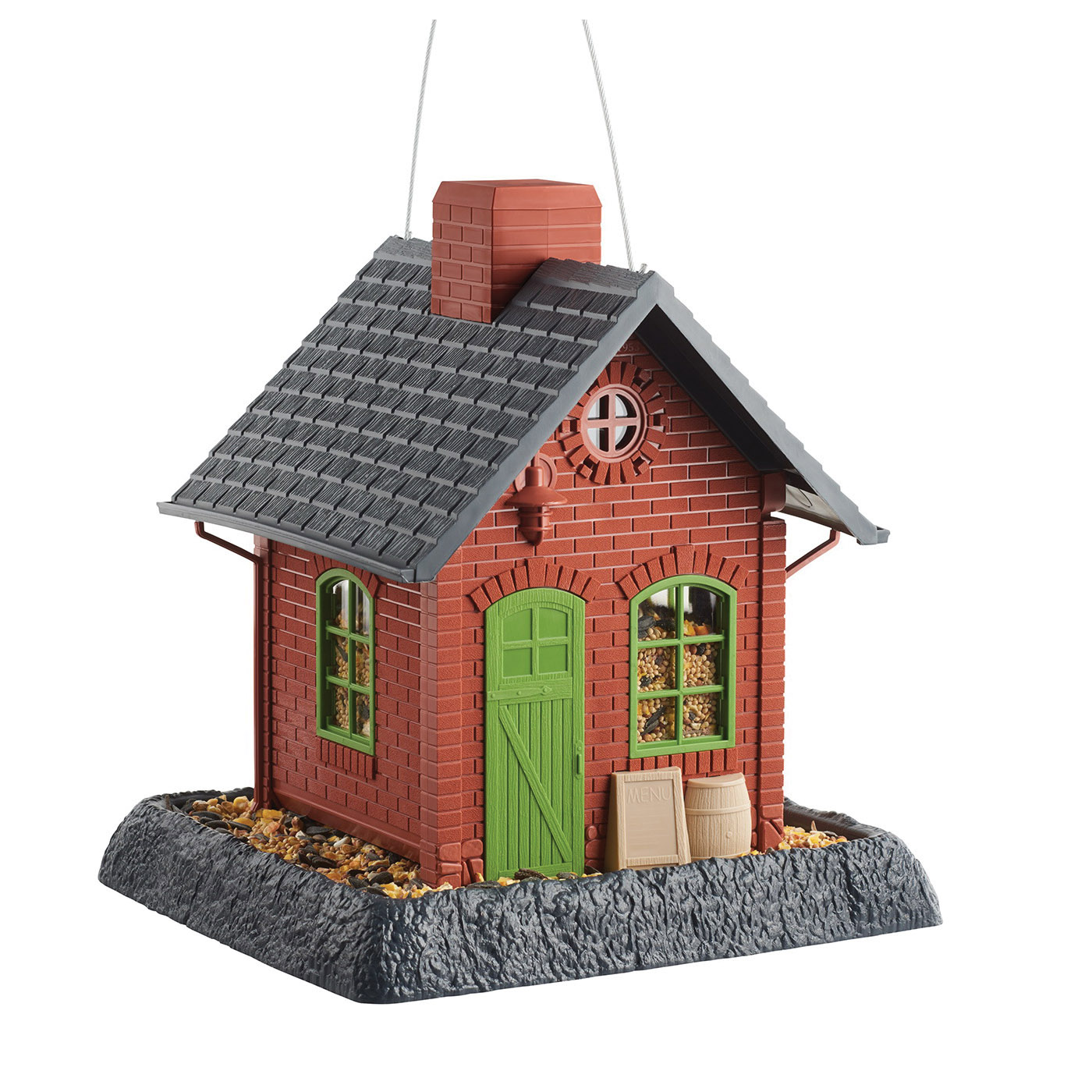 Hopper Bird Feeder, North States, Old Town Pub, 5 lb Capacity, Plastic - 5