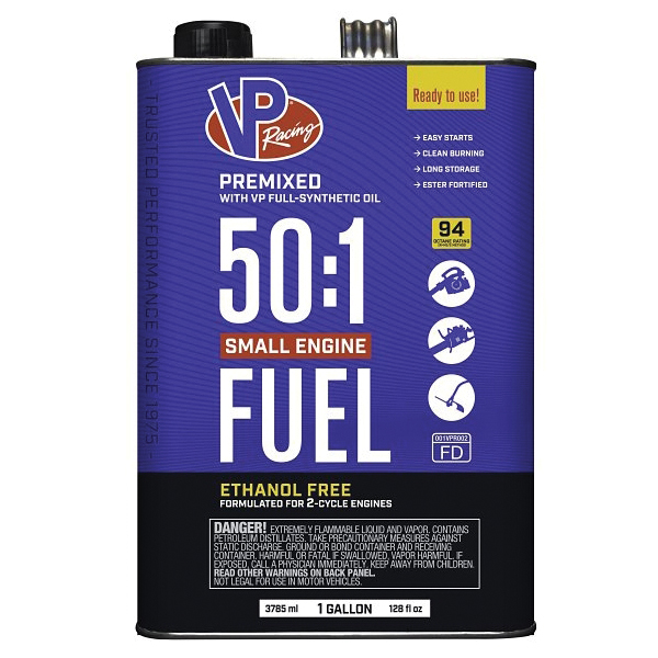 VP Racing 6231 50:1 Pre-Mixed Small Engine Fuel, Hydrocarbon, Blue, 128 oz