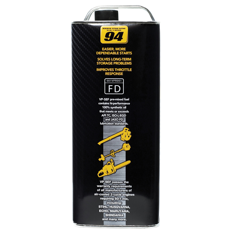 VP Racing 6231 50:1 Pre-Mixed Small Engine Fuel, Hydrocarbon, Blue, 128 oz