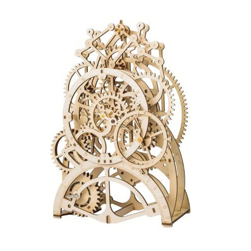 Hands Craft LK501 DIY 3D Laser-Cut Puzzle Kit, Specifications: Pendulum Clock Design, 14 Years and Up, Wood