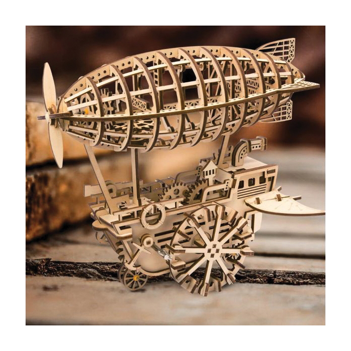 Hands Craft LK702 DIY 3D Laser-Cut Puzzle Kit, Specifications: Air Vehicle Design, 14 Years and Up, Wood - 2