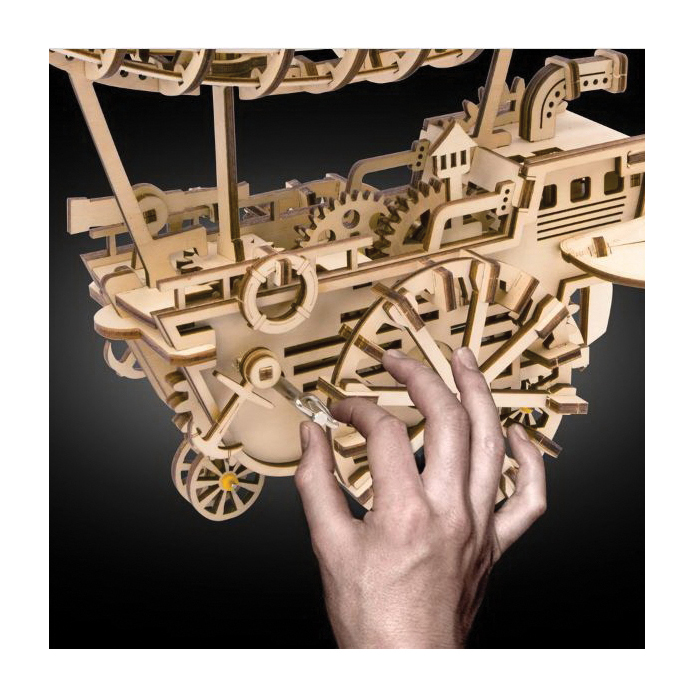 Hands Craft LK702 DIY 3D Laser-Cut Puzzle Kit, Specifications: Air Vehicle Design, 14 Years and Up, Wood - 3