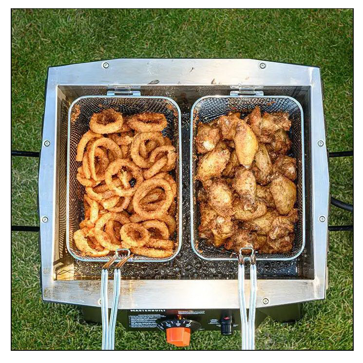 Masterbuilt MB20020120 Outdoor Fryer, 45,000 Btu, Propane, 2-Fry Basket, Black - 3