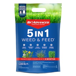 704860L Weed and Feed Fertilizer, 9.6 lb Bag, 22-0-4 N-P-K Ratio