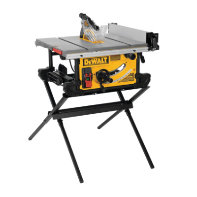 DeWALT DWE7491X Table Saw with Scissor Stand, 120 VAC, 15 A, 10 in Dia Blade, 5/8 in Arbor, 4800 rpm Speed
