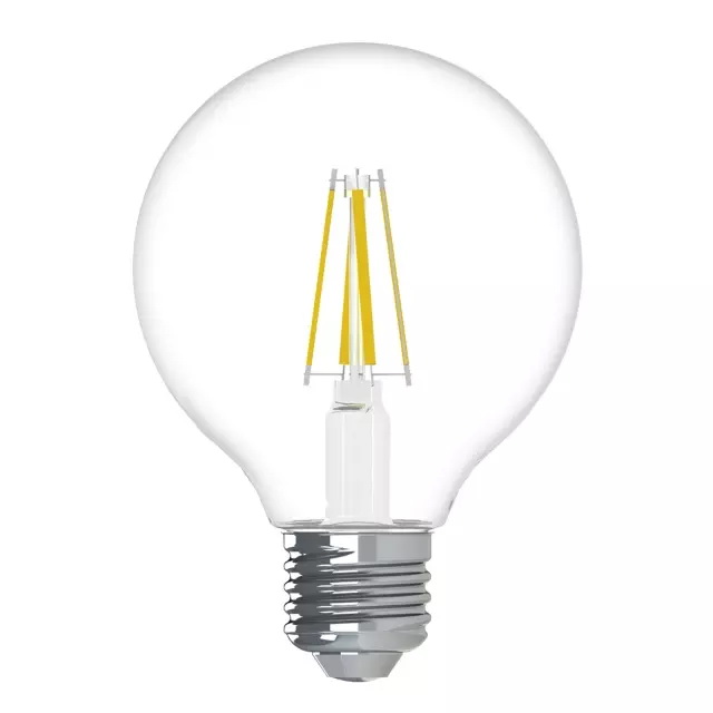 31536 Relax LED Bulb, Globe, G25 Lamp, 40 W Equivalent, E26 Lamp Base, Dimmable, Clear, Soft White Light
