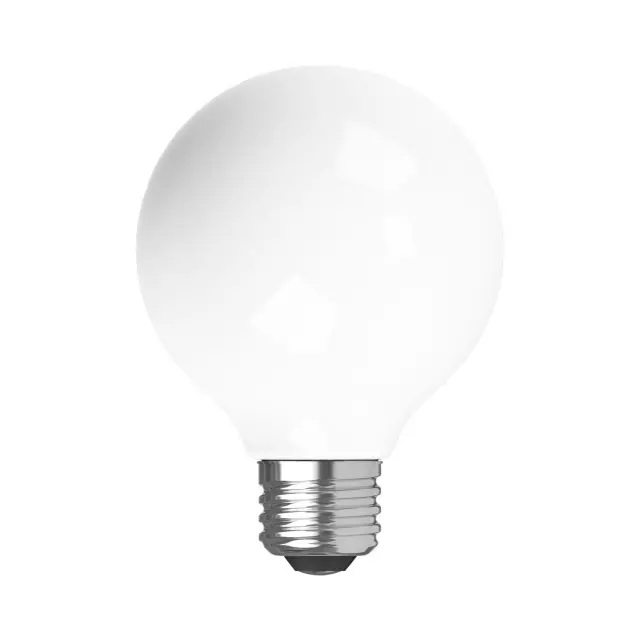 31541 Relax LED Bulb, Globe, G25 Lamp, 40 W Equivalent, E26 Lamp Base, Dimmable, Frosted, Soft White Light