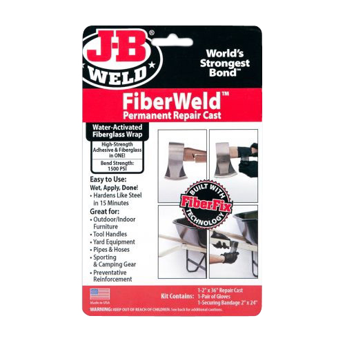 FiberWeld 38236 Fiberglass Repair Cast, 36 in L, 2 in W, Black