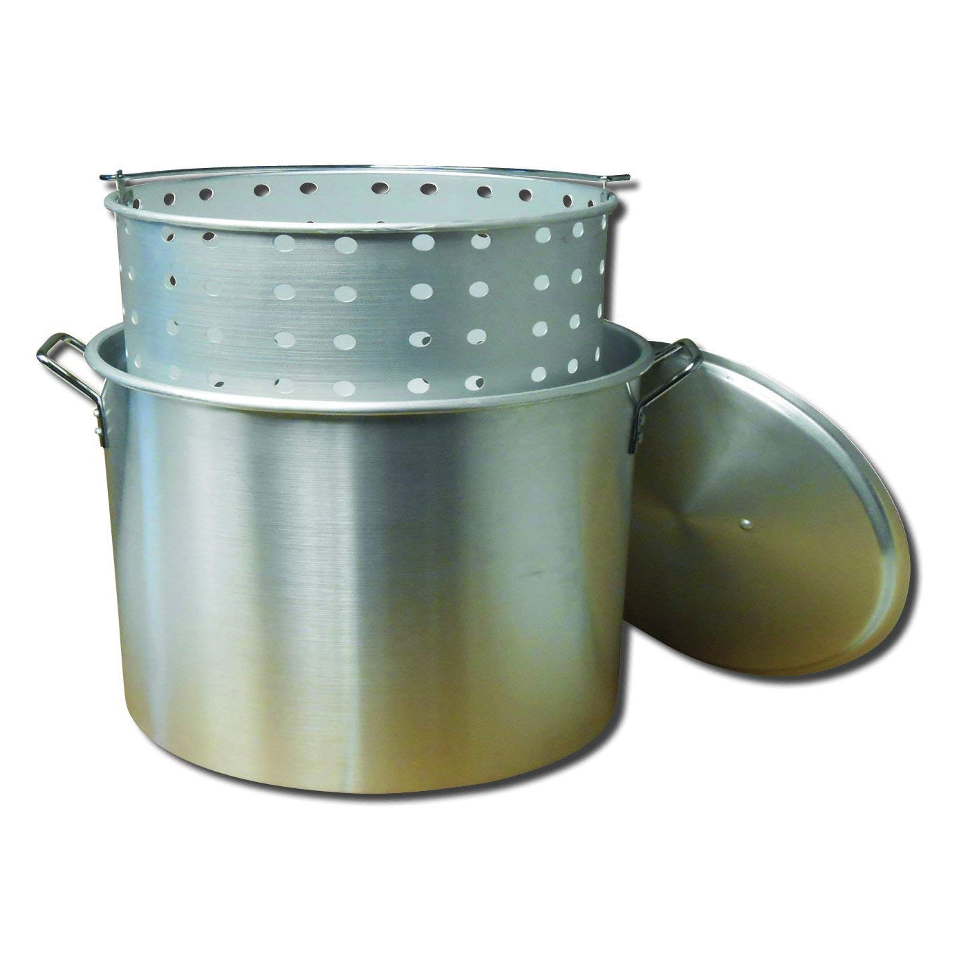 KK60 Boiling Pot, 16-1/4 in L, 16-1/4 in W, 60 qt Capacity, Aluminum