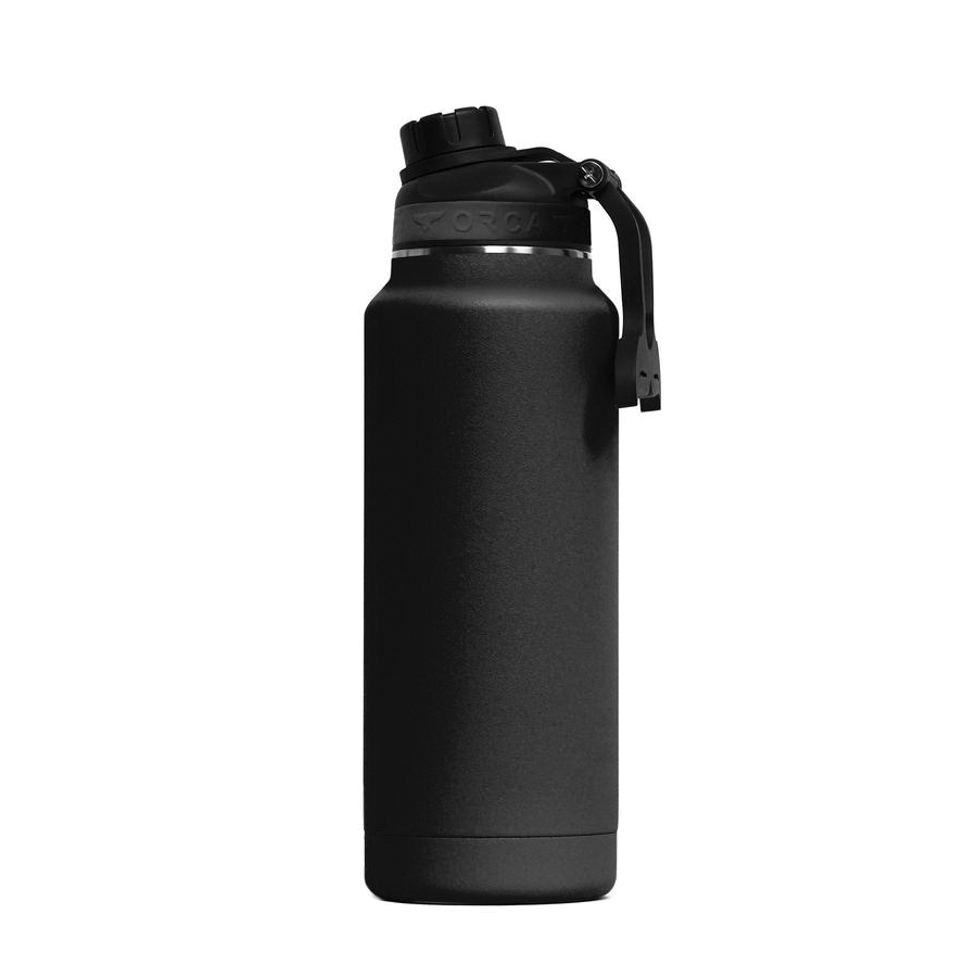 ORCHYD34BK/BK/BK Hydration Bottle, 34 oz, 18/8 Stainless Steel, Black, Powder-Coated