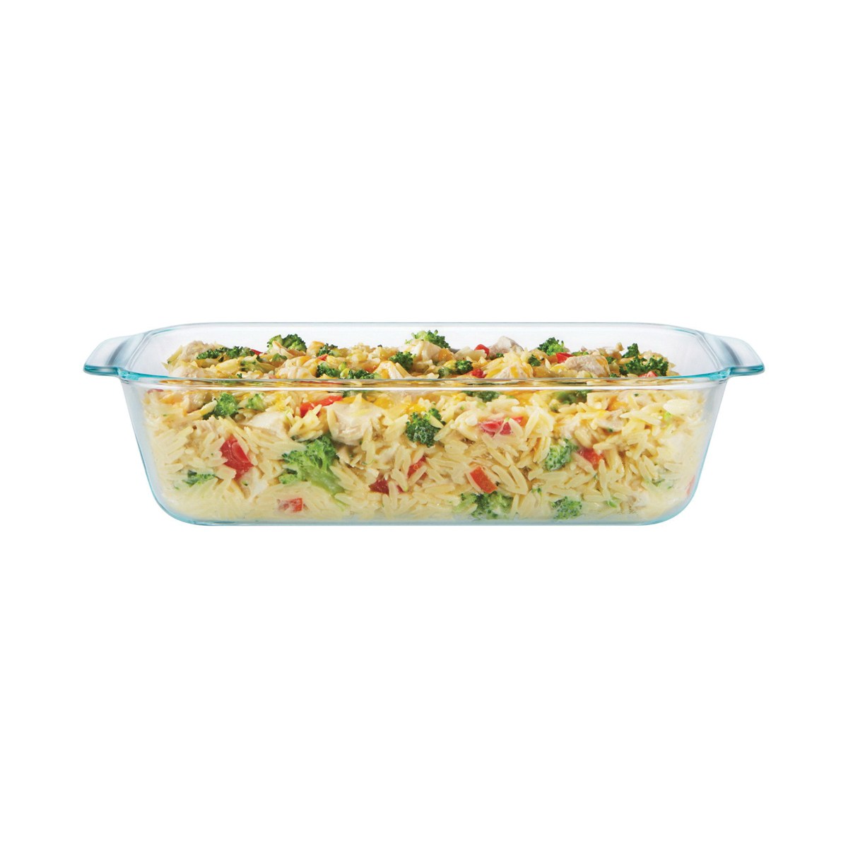 Pyrex 1134584 Baking Dish with Sage Green Lid, 3 qt, Glass, Dishwasher Safe: Yes