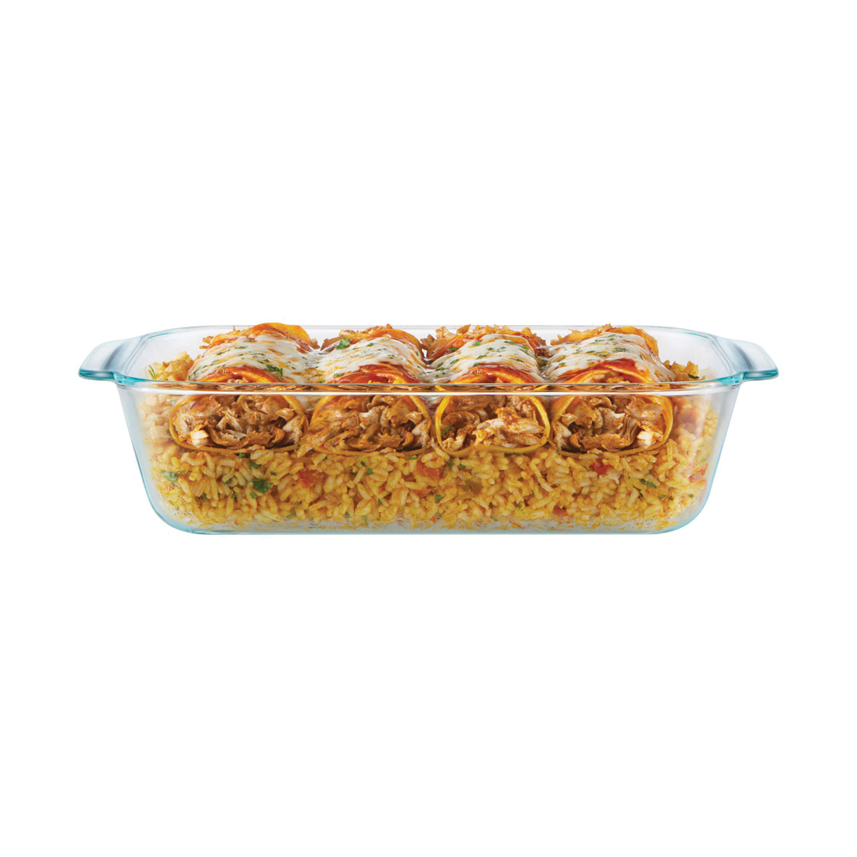 Pyrex 1134584 Baking Dish with Sage Green Lid, 3 qt, Glass, Dishwasher Safe: Yes