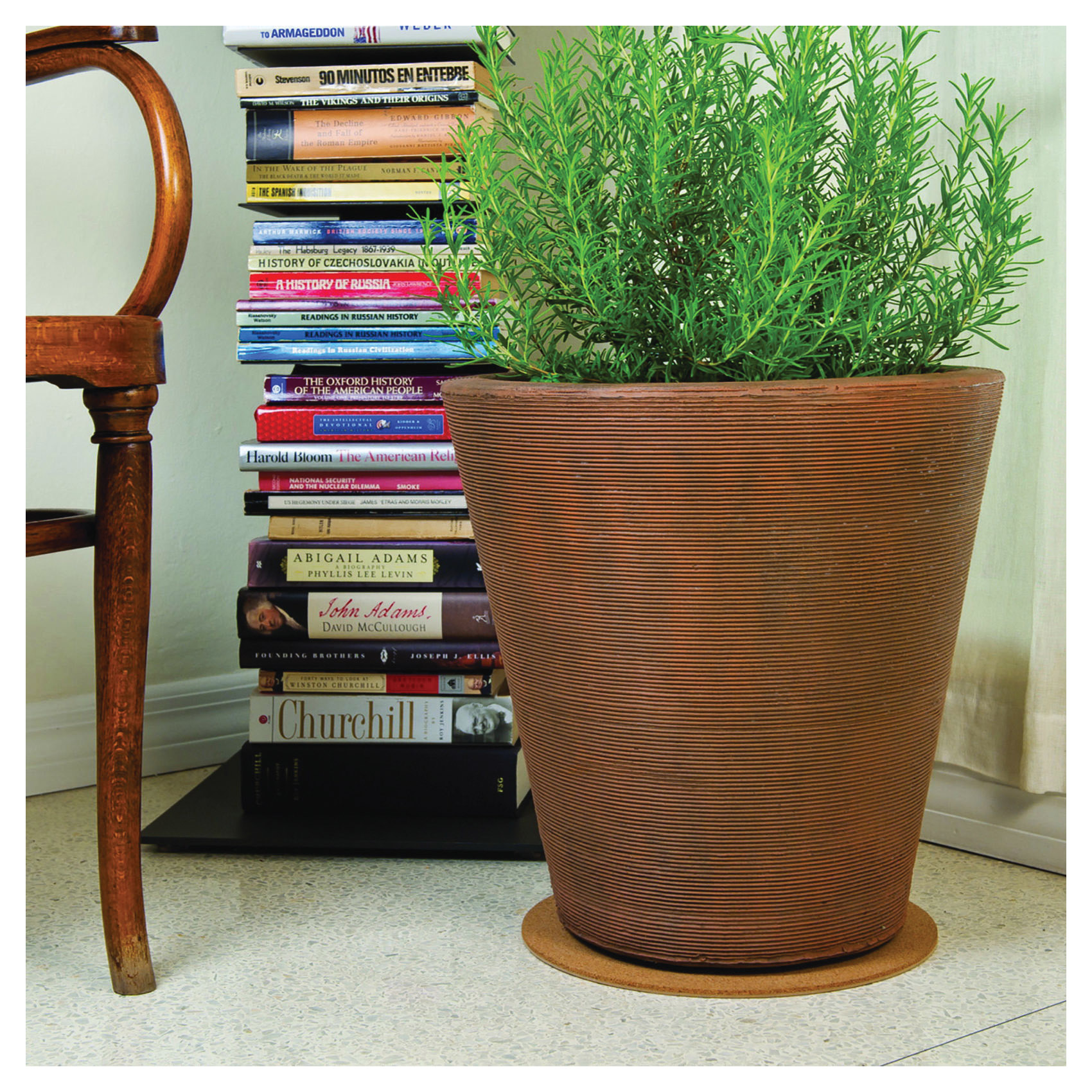 Cork Mat, Crescent Garden, 8 in Dia - 3