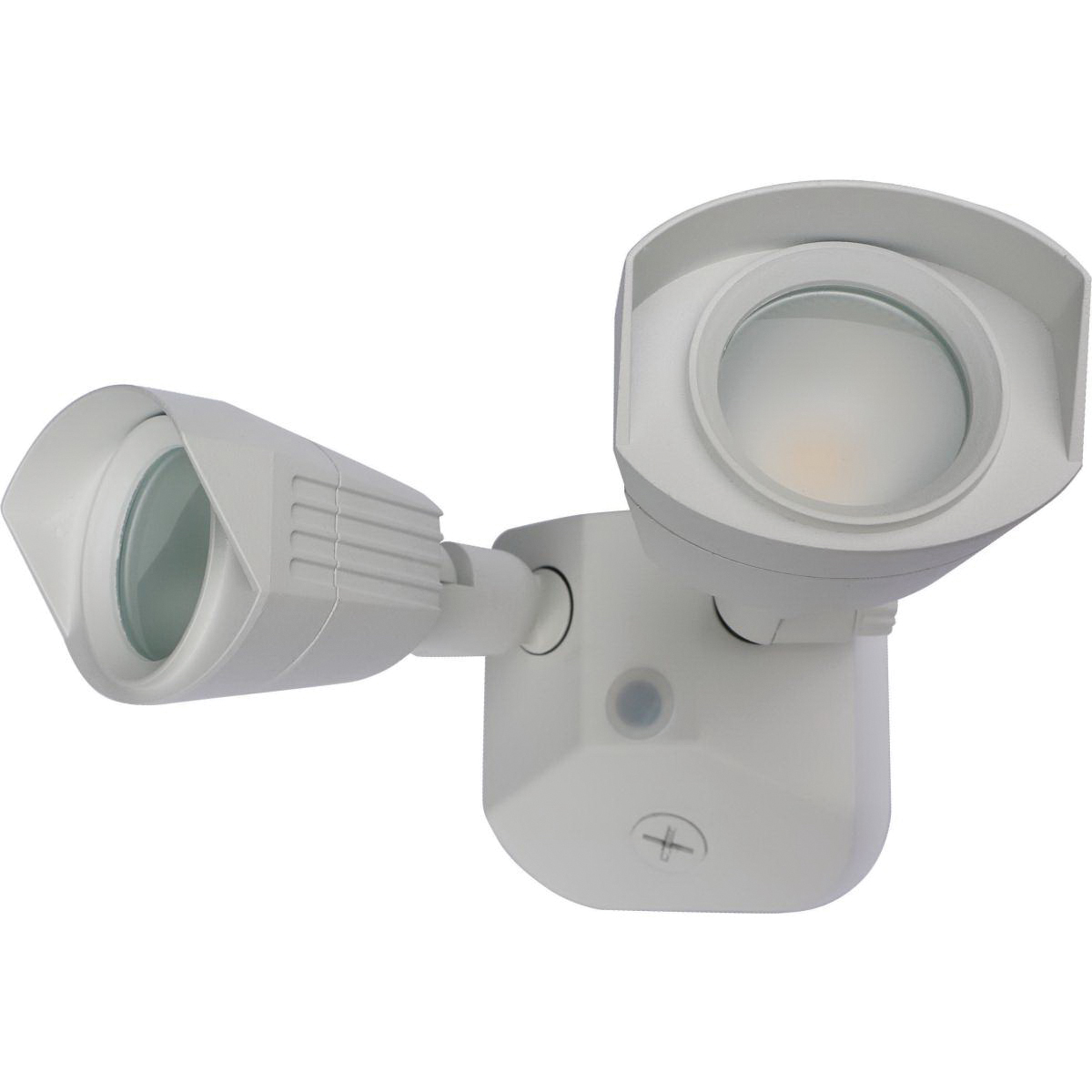 Nuvo Lighting 65-216 Dual Head Security Light, 100 to 277 V, LED Lamp, Cool White Light, 1900 Lumens, White Fixture