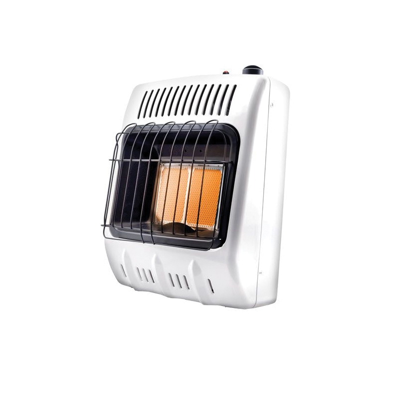 Mr. Heater MHVFDF10RT Vent-Free Radiant Dual Fuel Heater, 18-1/4 in W, 23 in H, 10,000 Btu/hr Heating, White