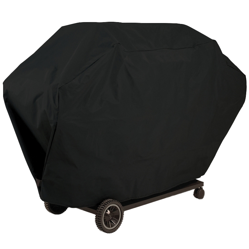 GrillPro 50370 Deluxe BBQ Grill Cover, 70 in W, 23 in D, 47 in H, PEVA/Polyester/PVC, Black