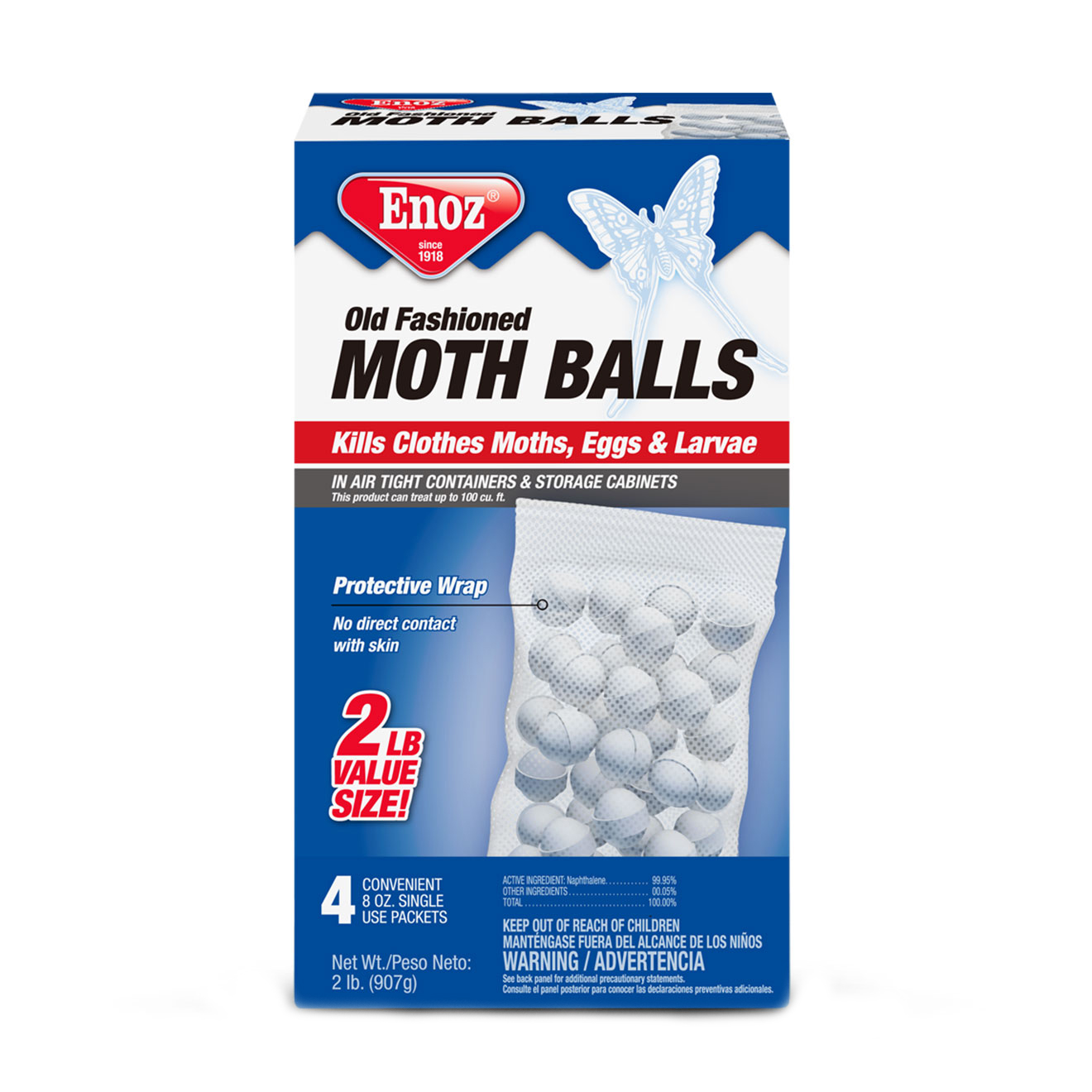 Enoz E62.12 Moth Ball, 32 oz Box, Tablet - 1