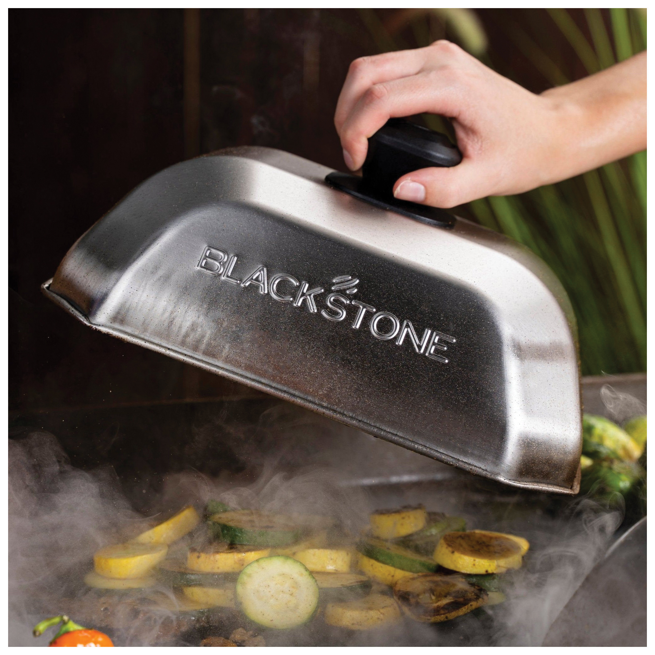 Blackstone 5327 Square Basting Dome, Stainless Steel, Silicone Handle, 10 in OAL - 4