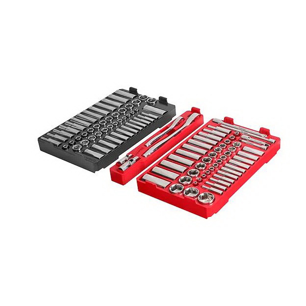 Milwaukee 48-22-9486 Metric/SAE Ratchet and Socket Set, Specifications: 1/4 and 3/8 in Drive - 4