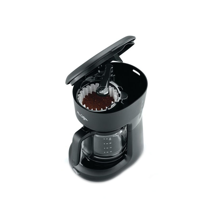 Mr. Coffee 2129512 Coffee Maker, 5 Cups, 25 oz Capacity, 650 W, Plastic,  Black, Switch Control