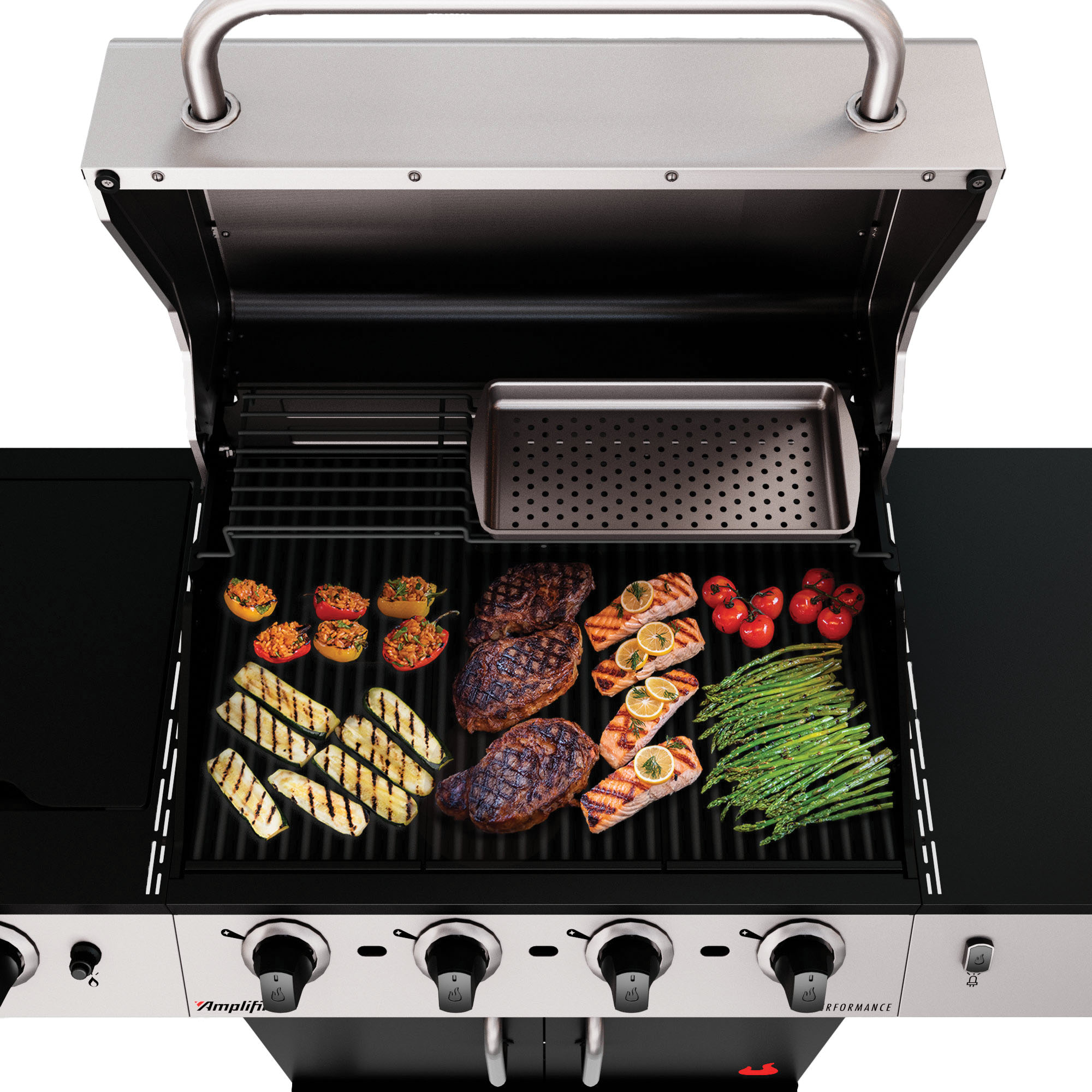 Char-Broil Performance Series 463341021 Gas Grill, 25,000 Btu, Liquid Propane, 4-Burner, Cabinet Storage - 2