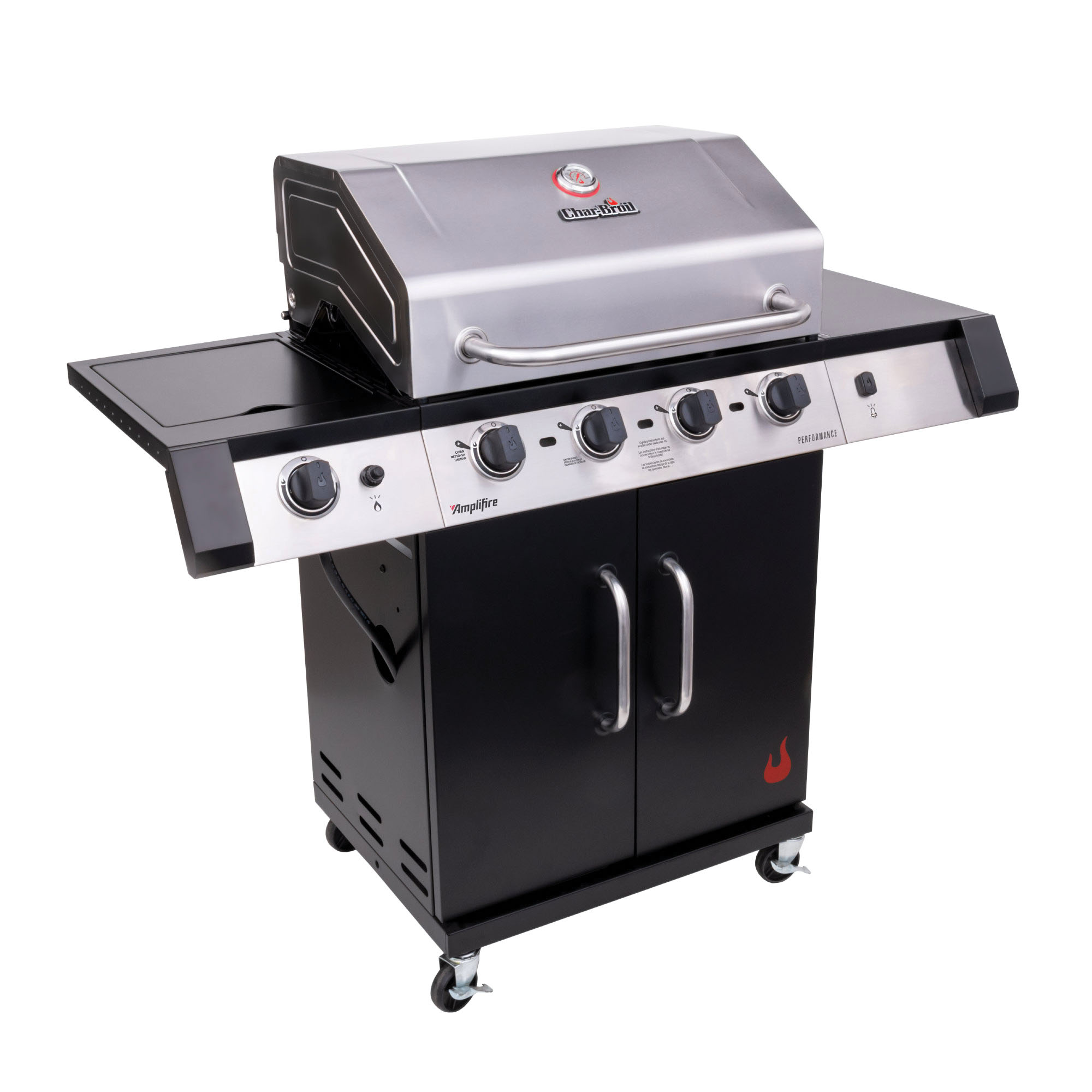 Char-Broil Performance Series 463341021 Gas Grill, 25,000 Btu, Liquid Propane, 4-Burner, Cabinet Storage - 3