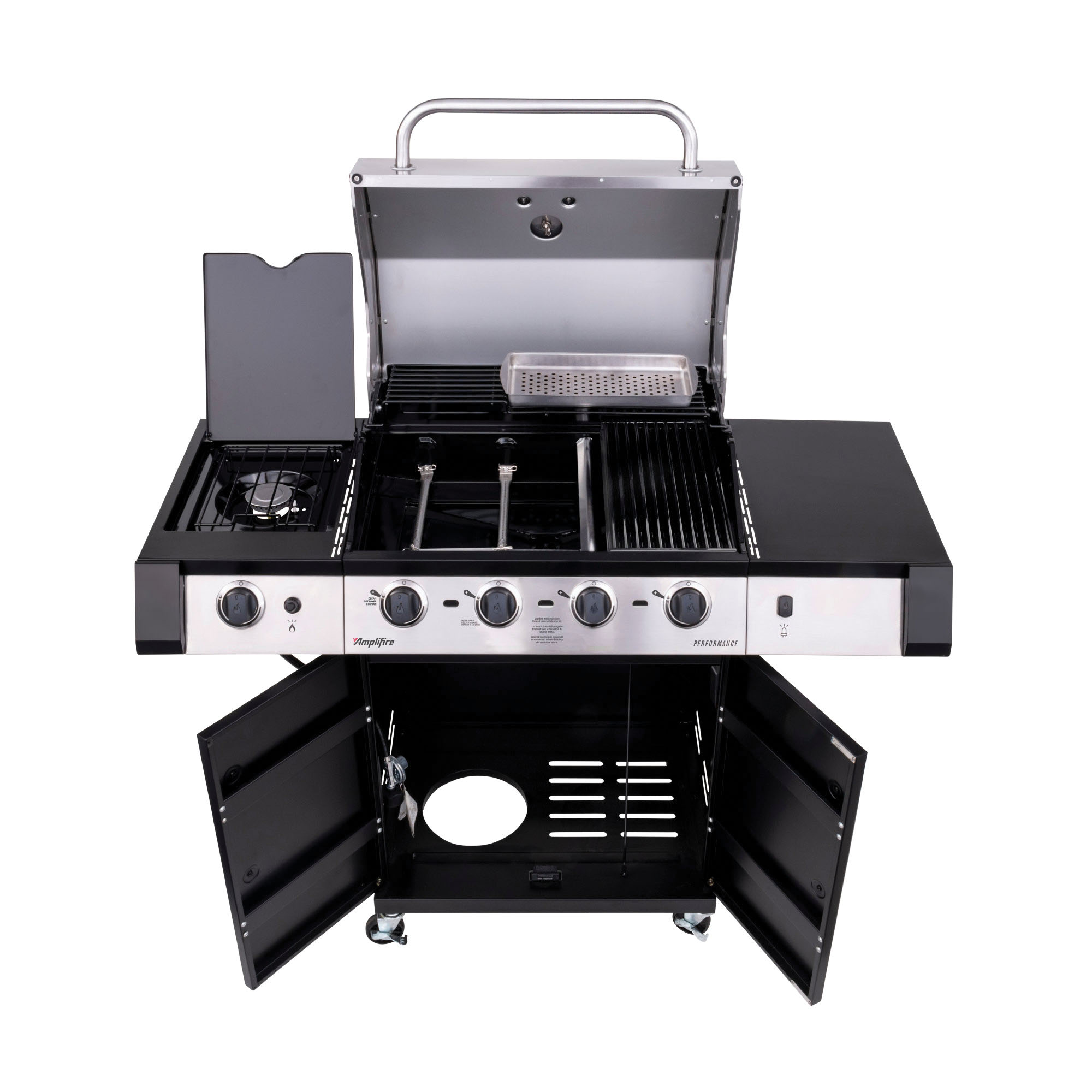 Char-Broil Performance Series 463341021 Gas Grill, 25,000 Btu, Liquid Propane, 4-Burner, Cabinet Storage - 5