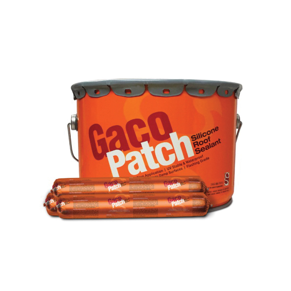 Silicone Roof Patch, Gaco, Gray, Liquid, 2 gal - 1