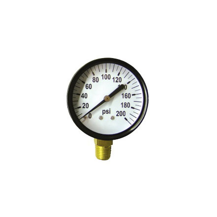 SG200PK1 Standard Dry Pressure Gauge, 2 in Dial, 200 psi