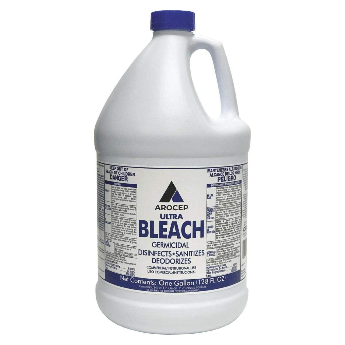 AR110001 Germicidal Ultra Bleach, 1 gal Bottle, Liquid, Pungent, Clear to Yellow