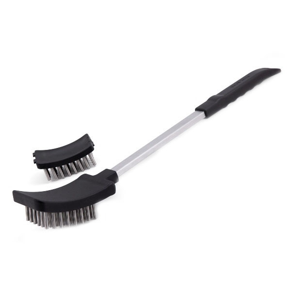 BARON 65600 Coil Spring Grill Brush, Stainless Steel Bristle, Resin Handle, 17.32 in L