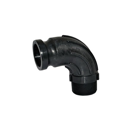 300FSWP90 90 deg Sweep Hose Elbow, 3 in, Male Adapter x MNPT, Plastic