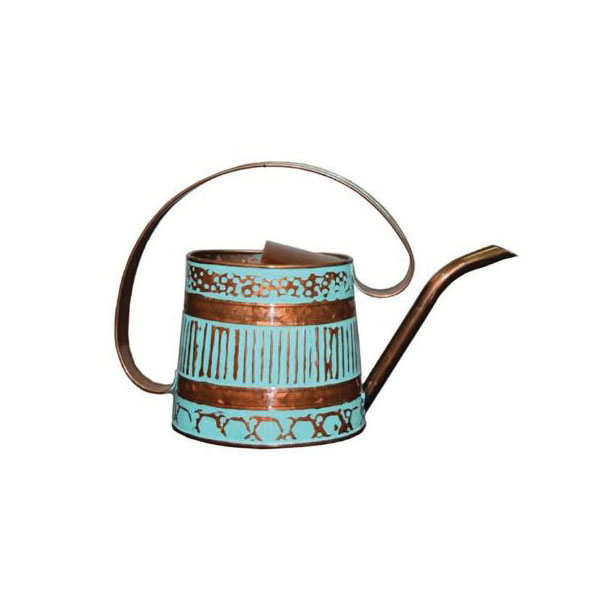 robert allen home & garden MPT01508 Gilford Watering Can, 0.5 gal Can, Metal, Teal, Copper Patina