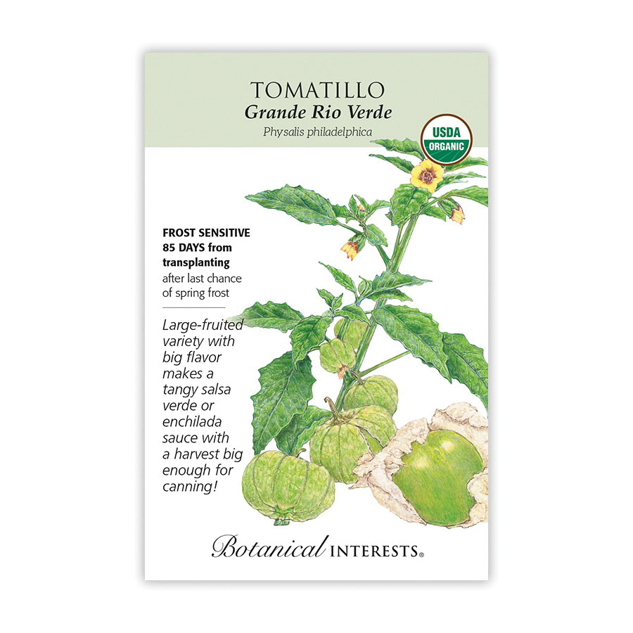 Botanical Interests 3064 Vegetable Seed, Tomatillo, Physalis Philadelphica, 150 mg Packet - 3