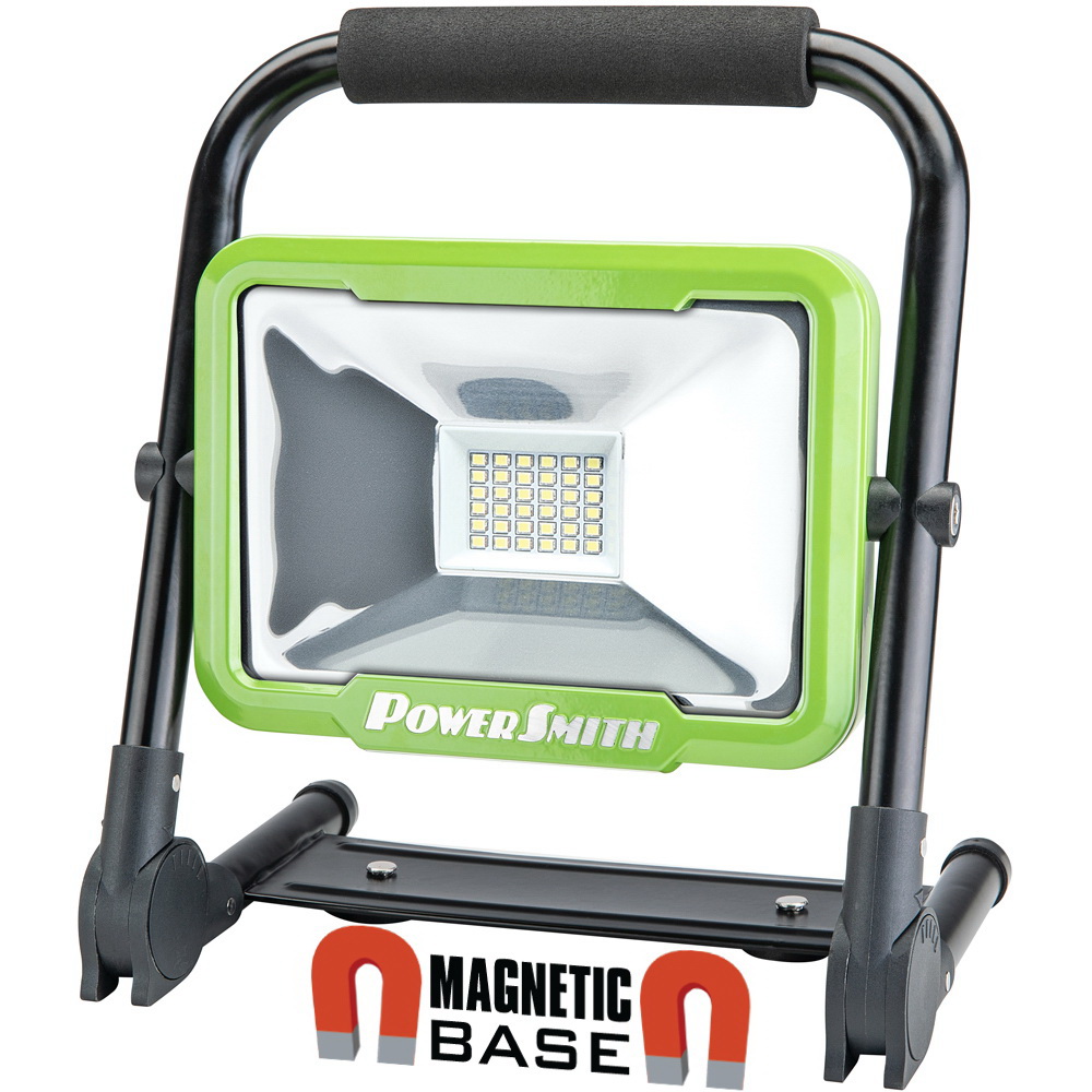 PWLR124FM Rechargeable Foldable Work Light, 20 W, Lithium-Ion Battery, 1-Lamp, LED Lamp, 5000 K Color Temp